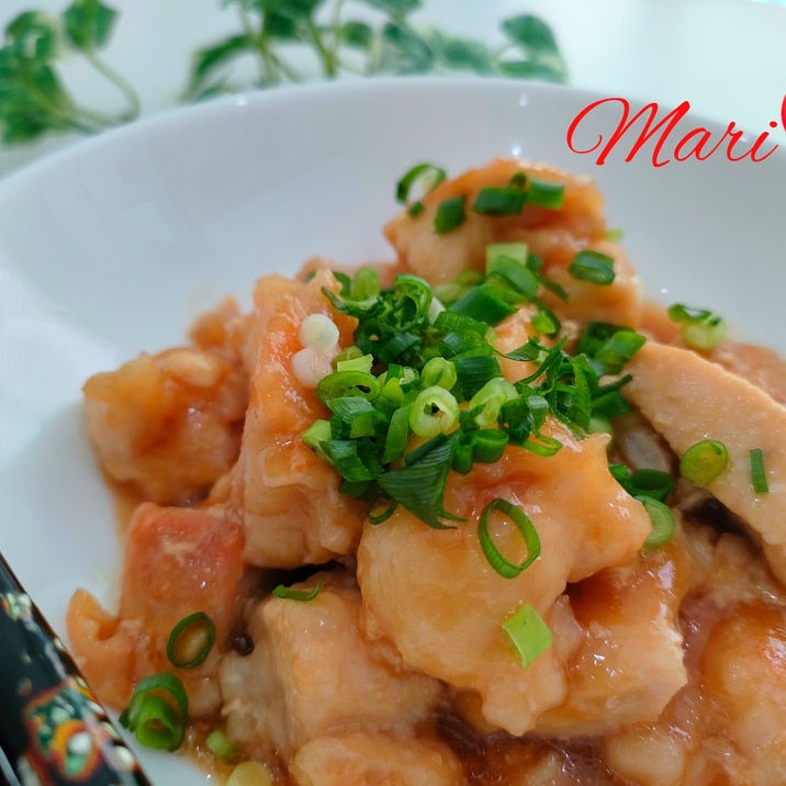 片栗粉でぷる照り旨!鶏むね肉のスタミナ焼き